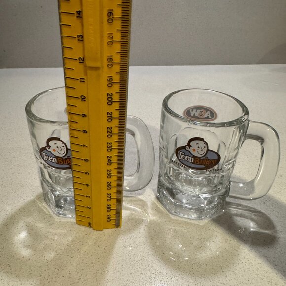 PAIR OF A&W Libbey Root Beer Teen Burger Special Edition Glass Mini Mug - Picture 7 of 9